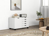 Multi-Storage Mobile Office Storage Cabinet - White T3398P344329