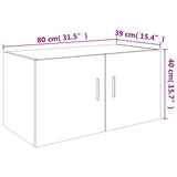 Wall Mounted Cabinet Smoked Oak 80x39x40 cm Engineered Wood 815513