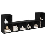 TV Cabinet Set 4 pcs Black Oak 37 x 37 x 72 cm Engineered Wood 3393529