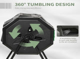 160L 360&deg Rotating Dual Chamber Composter - Black T3398P377637