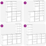 Side Cabinets 5 pcs "ODDA" White 40x24x79 cm Solid Wood Pine 3365359