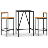 Garden Bar Set Black Poly Rattan Medium Tough Garden Bar Set 3187690