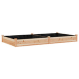 Garden Raised Bed with Liner 240x120x25 cm Solid Wood Fir 364301