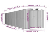 Garden Shed Green 192x772x223 cm Galvanised Steel 3147434