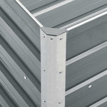 Garden Raised Bed Galvanised Steel 240x40x45 cm Grey 47044
