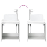 Bathroom Furniture Set 2 pcs High Gloss White Engineered Wood 3404098