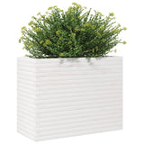 Garden Planter White 90x40x68.5 cm Solid Wood Pine 3282490