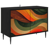 TV Cabinet BONN 69 x 33 x 50.5 cm Black Oak Engineered Wood 8007021