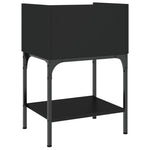 ZNTS Bedside Tables 2 pcs Black 40.5x31x60 cm Engineered Wood 825894