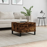 ZNTS Coffee Table Smoked Oak 55x55x36.5 cm Engineered Wood 830769