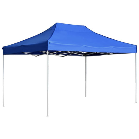Professional Folding Party Tent Aluminium 4.5x3 m Blue 45492