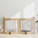 Dog Gate with Stands 4 pcs Sonoma Oak 80 x 80 cm 892080