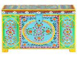 Hand Painted Storage Box 50x40x40 cm Solid Mango Wood 323540