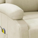Massage Chair Cream White Faux Leather 340163