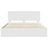 Bed Frame with Headboard White 180 x 200 cm Solid Pine Wood 3412452