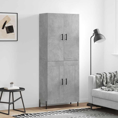 Highboard Concrete Grey 69.5x34x180 cm Engineered Wood 3195799