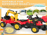 Kids Children Pedal Go Kart Ride On Toy Car Excavator Tractor w/ Moving Bucket Steering Wheel T3398P348054