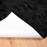 Faux Sheepskin Rug TAFALLA Black 160 x 160 cm Polyester 42021576