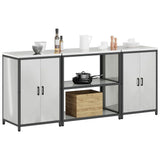 Kitchen Storage Set HATTEM 3 pcs Silver Galvanised Steel 3392671