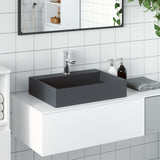 Wash Basin 50x38x11 cm Mineral Cast/Marble Cast Anthracite 155984