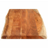 Table Top 140x60x2.5 cm Rectangular Solid Wood Acacia Live Edge 370625