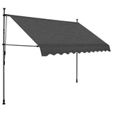 Manual Retractable Awning with LED 250 cm Anthracite 145865