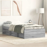 Bed Frame without Mattress Grey Sonoma 90x200 cm 3203829