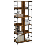 Bookshelf Smoked Oak 78.5x33x188.5 cm Engineered Wood 835261