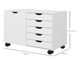 Multi-Storage Mobile Office Storage Cabinet - White T3398P344329