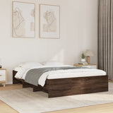 Bed Frame Brown Oak Engineered Wood Double Bed Frame 3295666