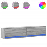 TV Wall Cabinet with LED Grey Sonoma 180x31x38 cm 3307952