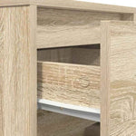 ZNTS Bedside Cabinet with LED Lights Sonoma Oak 38x34x50 cm 861287