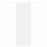 Sliding Door White 83 x 232 cm Solid Pine Wood 3445482