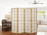 4 Panel Folding Room Divider, Freestanding Room Separator, Indoor Privacy Screen for Living Room, T3398P344231