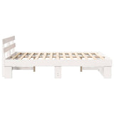 Bed Frame with Headboard White 150 x 200 cm Solid Pine Wood 872480