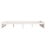Bed Frame without Mattress White Solid Wood 140x200 cm 814950