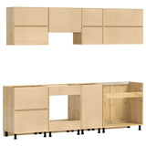 Cabinet with Drawer SKI 8 pcs Honey Brown Solid Pine Wood 3392651