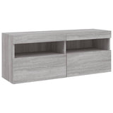 7 Piece TV Wall Cabinet Set with LED Lights Grey Sonoma 3216776