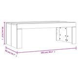 Coffee Table Smoked Oak 102x50x36 cm Engineered Wood 823371