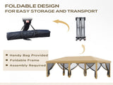 3 x 6m Pop Up Gazebo, Outdoor Canopy Shelter, Marquee Party Wedding Tent with 6 Mesh Walls and Carry T3398P317651