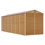 Garden Shed Light Brown Galvanised Steel Large Garden Shed 3188280
