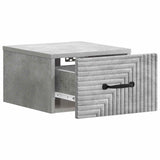 Wall-Mounted Bedside Cabinet with Drawer 2 pcs Concrete Grey 898602