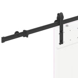 Sliding Door Hardware Kit 183 cm Steel Black 4009748
