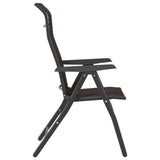 Folding Garden Chairs 4 pcs Black Coffee Poly Rattan 3270609
