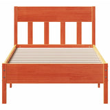 Bed Frame without Mattress Wax Brown 90x200 cm Solid Wood Pine 842661