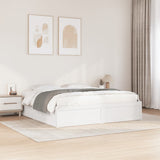 Bed Frame without Mattress White 180x200 cm Super King Solid Wood Pine 3282367