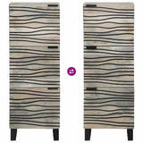 Media Storage Cabinets & Racks White and Black 40 x 33 x 110 cm 4018001