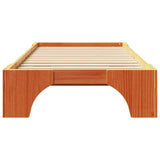 Bed Frame Wax Brown 90 x 200 cm Solid Pine Wood 872964