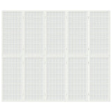 Folding 5-Panel Room Divider Japanese Style 200x170 cm White 352089