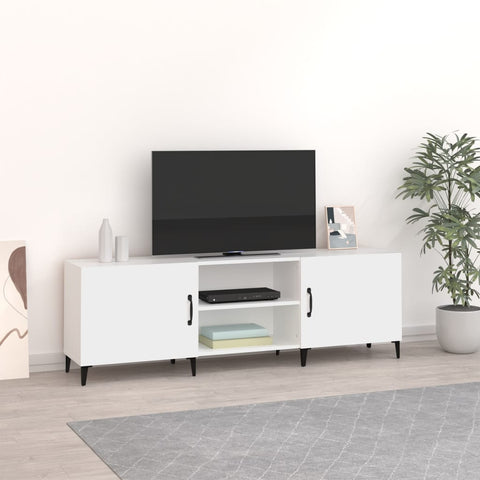 TV Cabinet White 150x30x50 cm Engineered Wood 812627